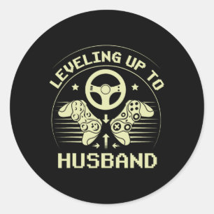 Cool Future Husband For Men Boys Groom To Be Bache Classic Round Sticker