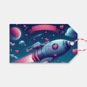 Cool/futuristic spaceship valentine's day gift tags