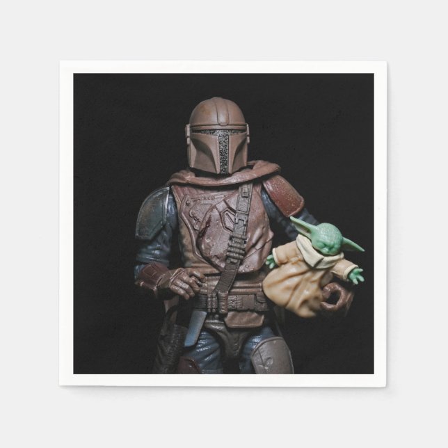 Cool Galactic Bounty Hunter Party Paper Plates Napkin (Front)