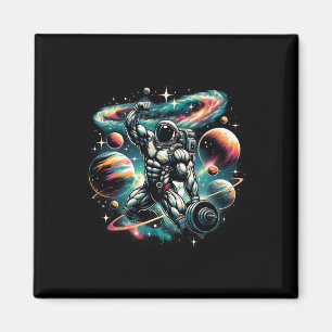 Cool Galaxy Bodybuilder Astronaut On Bodybuilding  Magnet