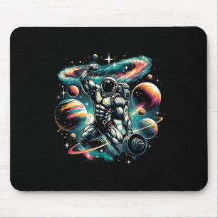 Cool Galaxy Bodybuilder Astronaut On Bodybuilding  Mouse Pad
