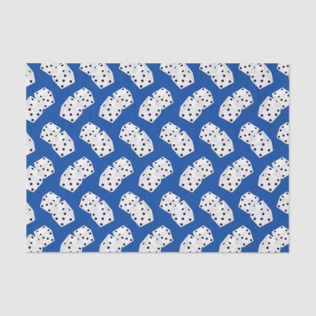 Cool gambling dice party pattern Casino Tissue Paper (Front)
