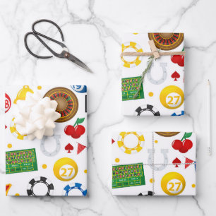 Cool gambling dice pattern Casino Wrapping Paper Sheet