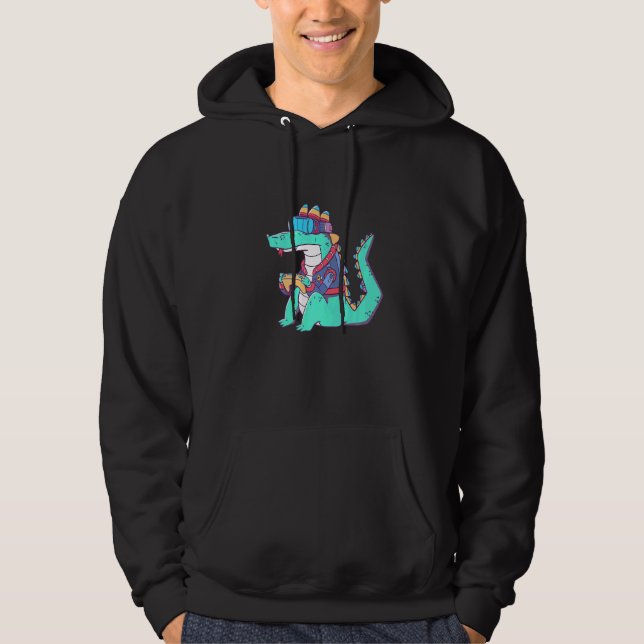 Cool Gamer Aligator   Hoodie (Front)