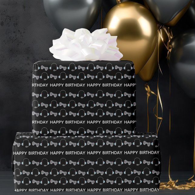 Cool Gamer Birthday Wrapping Paper (Creator Uploaded)
