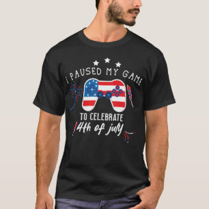 cool gamer design,4th of july gamer humour T-Shirt