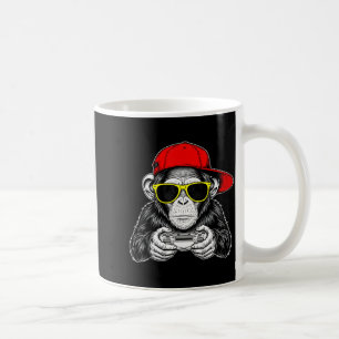 Cool Gamer Monkey With Controller Funny Gaming Vid Coffee Mug