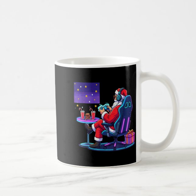 Cool Gamer Santa Playing Games Christmas Boys Styl Coffee Mug (Right)