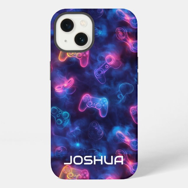 Cool Gaming Personalized Controller Pattern iPhone Case (Back)