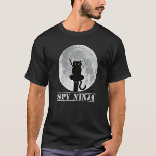 Cool Gaming Spy Month Ninja Gamer Boy Kids  Cat T-Shirt