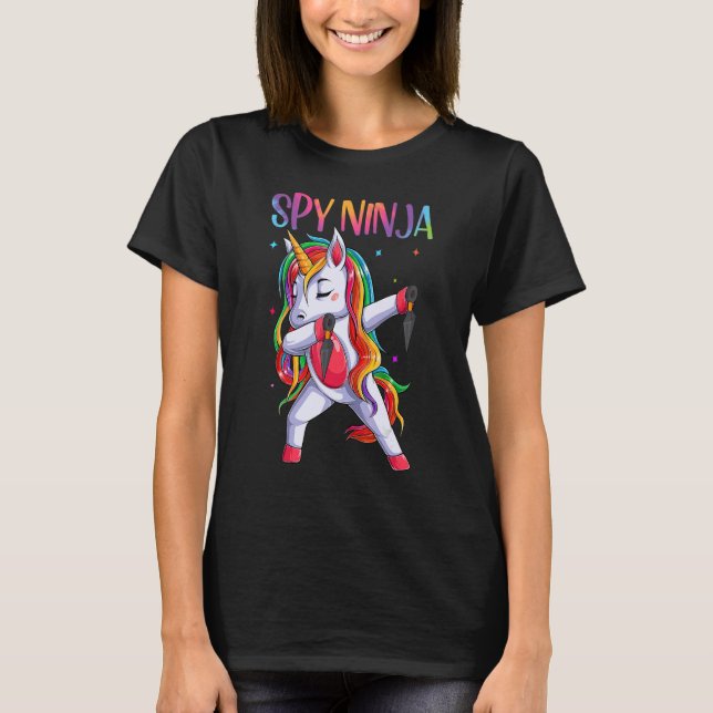 Cool Gaming Spy Unicorn Ninja Gamer Boy Girl Kids  T-Shirt (Front)