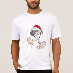 Cool Gangsta Hip Hop Hand Rap Santa Claus T-Shirt