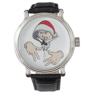 Cool Gangsta Hip Hop Hand Rap Santa Claus Watch