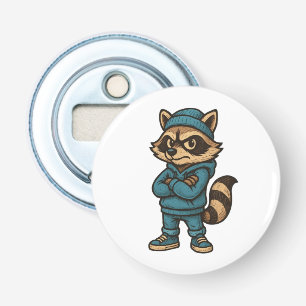 Cool Gangster Racoon - Urban Streetwear Animal Ho Bottle Opener