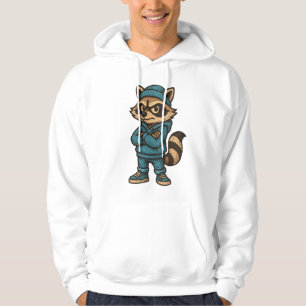Cool Gangster Racoon - Urban Streetwear Animal Ho Hoodie