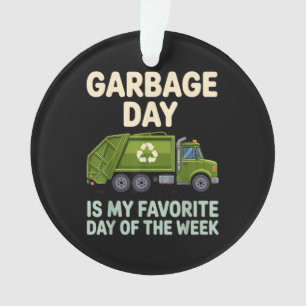 Cool Garbage Truck Art for Men Women Kids Garbage Ornament