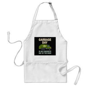 Cool Garbage Truck Art for Men Women Kids Garbage Standard Apron