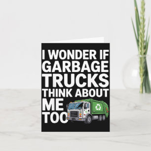 Cool Garbage Truck Design For Men Women Trash Garb Card
