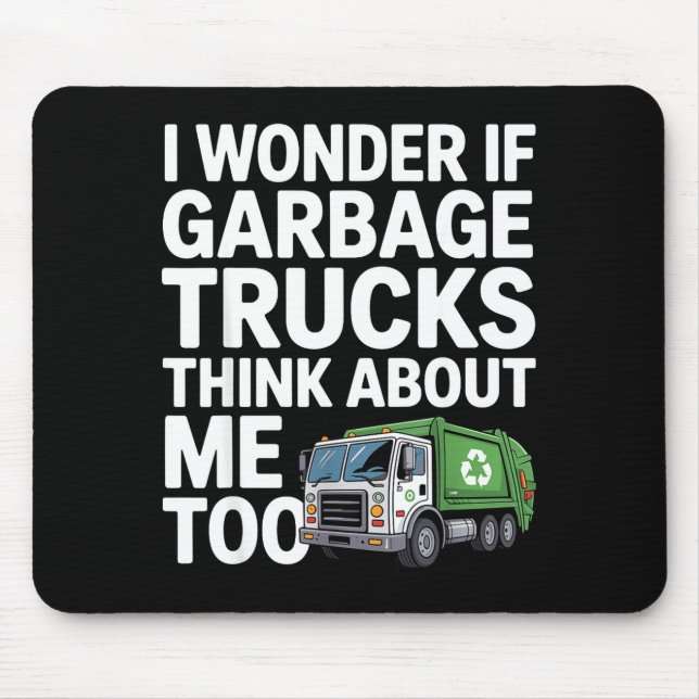 Cool Garbage Truck Design For Men Women Trash Garb Mouse Pad (Front)