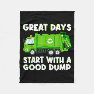 Cool Garbage Truck Good Dump Truck Men Kids Boys T Fleece Blanket