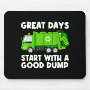 Cool Garbage Truck Good Dump Truck Men Kids Boys T Mouse Pad