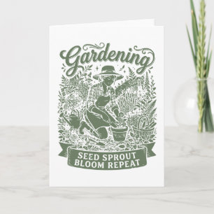 Cool Gardener Seed Sprout Bloom Repeat Gift for Card