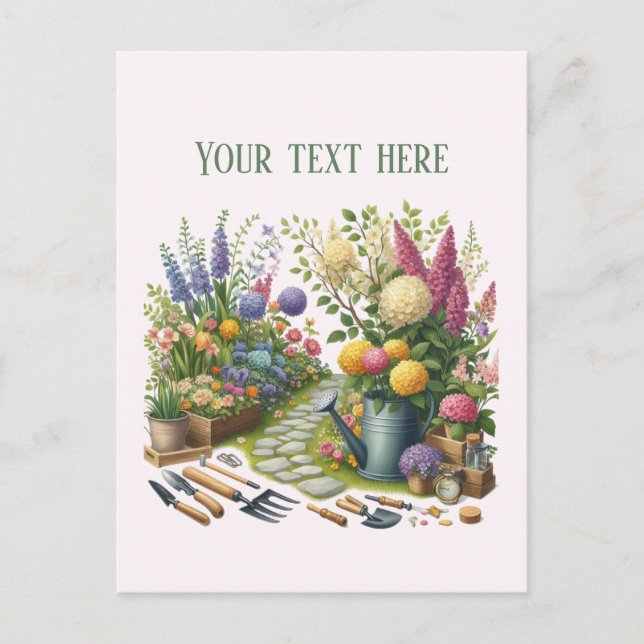 Cool Gardening Landscaping customisable  Postcard (Front)