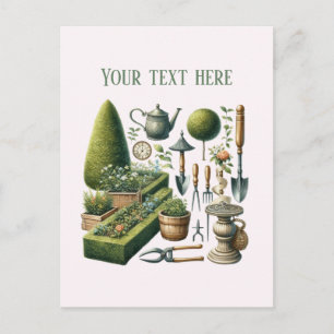 Cool Gardening Landscaping customisable Postcard