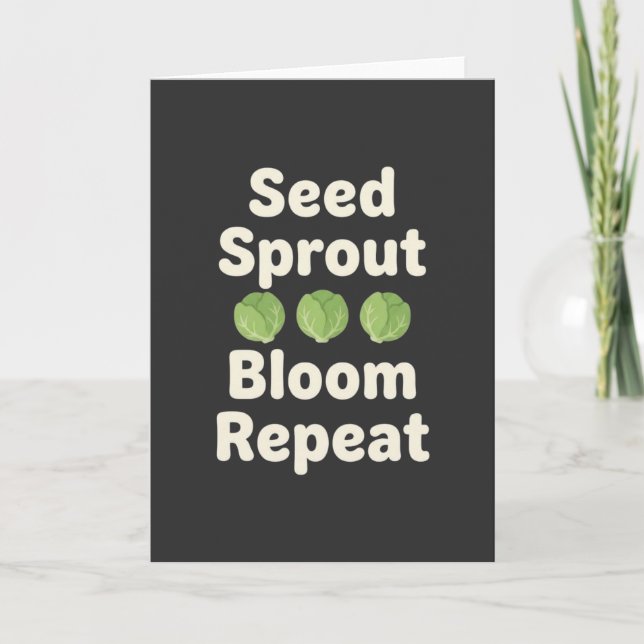Cool Gardening Seed Sprout Bloom Repeat Gift Card (Front)