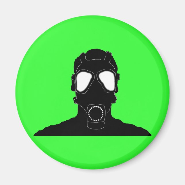 cool gas mask magnet (Front)
