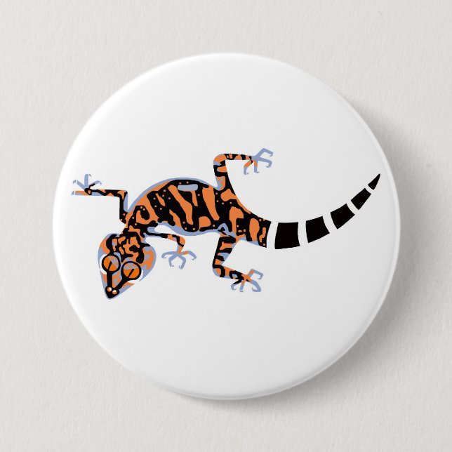 Cool GECKO - Endangered animal -Lizard 7.5 Cm Round Badge (Front)