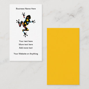 Cool Gecko Frog Nature Theme Business Card
