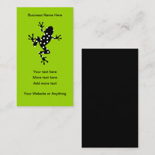 Cool Gecko Frog Nature Theme Business Card