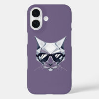 Cool Geometric Cat iPhone Case - Barely There Styl