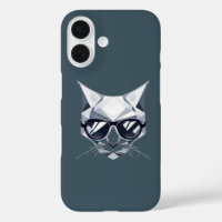 Cool Geometric Cat iPhone Case - Barely There Styl