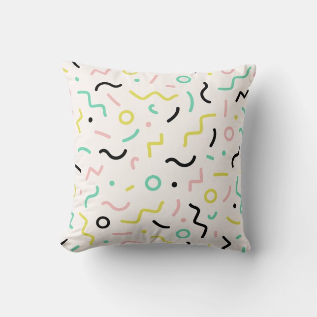 Cool Geometric Lines and Shapes Cushion (Front)