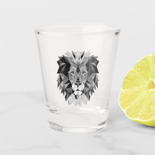 Cool Geometric Lion Head Shot Glass