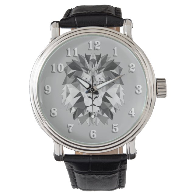 Cool Geometric Lion Head Watch (Front)