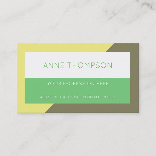 cool geometric & modern professional business card (Front)