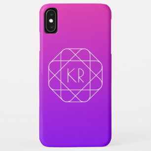 Cool Geometric Monogram   Magenta Purple Violet Case-Mate iPhone Case