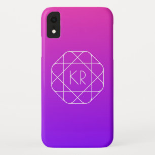 Cool Geometric Monogram   Magenta Purple Violet Case-Mate iPhone Case