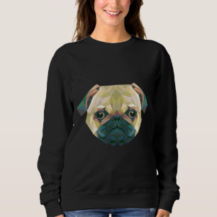 Cool Geometric Prism Pug Tshirt FuturisticTee Clas