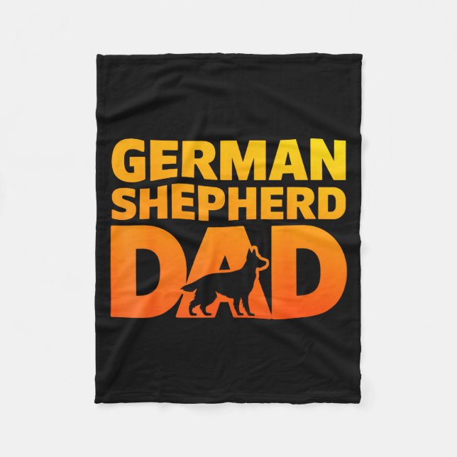Cool German Shepherd Design For Men Boys Dog Lover Fleece Blanket (Front)