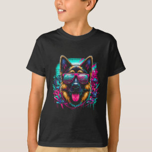 Cool German Shepherd Dog Graffiti Art Style Christ T-Shirt