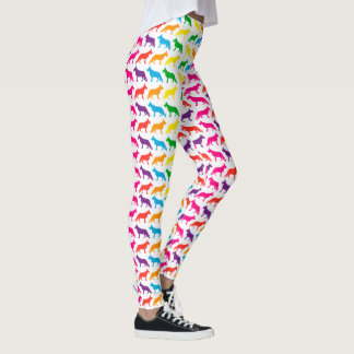 Cool German Shepherds in rainbow colours Leggings