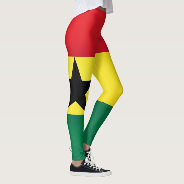 Cool Ghana Flag Fashion Leggings (Right)