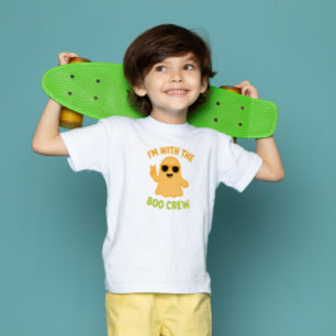 Cool Ghost Halloween T-Shirt Funny Kids Tee