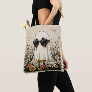 Cool Ghost Halloween Tote Bag