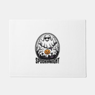 Cool Ghost Halloween Vintage Engraving Tee Art_1 Doormat