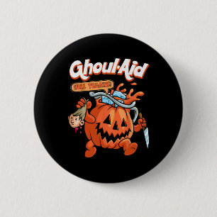 Cool Ghoul Aid Funny Ghoul Pumpkin Cute Meme Hallo 6 Cm Round Badge